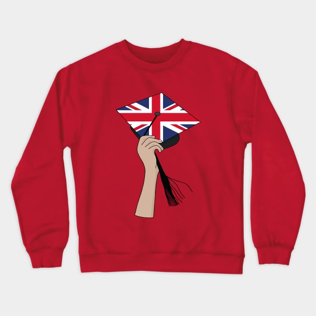 Holding the Square Academic Cap UK Crewneck Sweatshirt by DiegoCarvalho